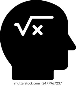 brain glyph icon illustration vector