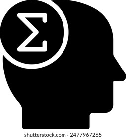 Brain Glyph Icon Illustration Vektorgrafik