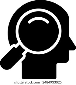 Brain Glyph Icon Illustration Vektorgrafik