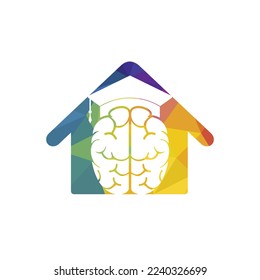 Diseño del icono del tapón de cerebro y graduación. Diseño de logotipo educativo e institucional.	