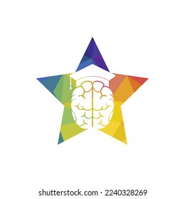 Brain and graduation cap icon design. Educational and institutional logo design.	