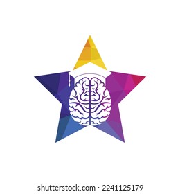 Brain and graduation cap icon design. Educational and institutional logo design.	