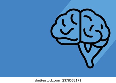 brain graph on blue background