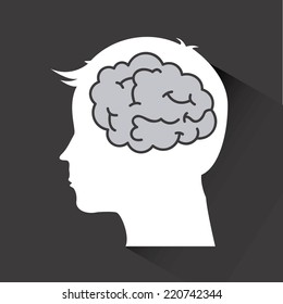 brain graphic design , vector illustration