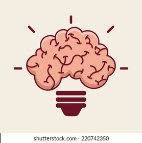 brain graphic design , vector illustration