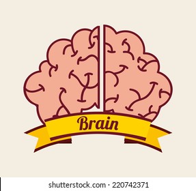 brain graphic design , vector illustration