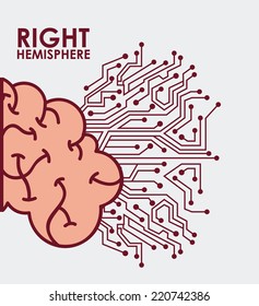 brain graphic design , vector illustration
