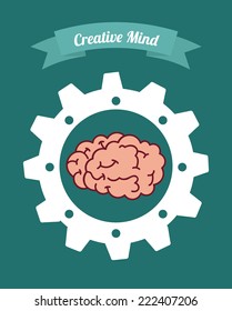 brain graphic design , vector illustration