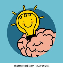 brain graphic design , vector illustration