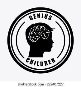 brain graphic design , vector illustration