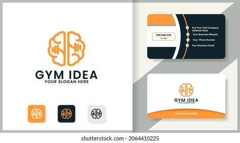 Brain Gym Logo Design, Inspiration Design For Fitness, Self Health And Mental Health