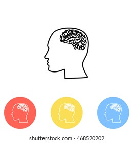 Brain in haed icon
