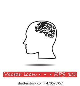 Brain in haed icon