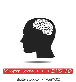 Brain in haed icon