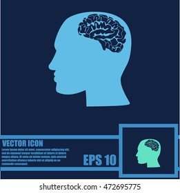 Brain in haed icon