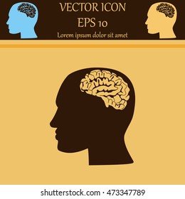 Brain in haed icon
