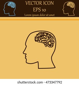 Brain in haed icon