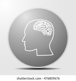 Brain in haed icon