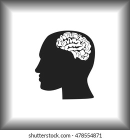 Brain in haed icon
