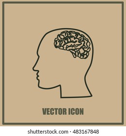 Brain in haed icon