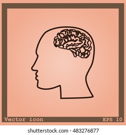Brain in haed icon