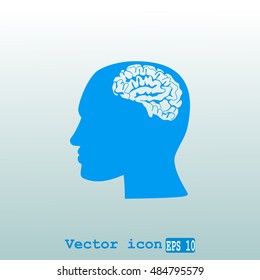 Brain in haed icon