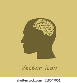 Brain in haed icon