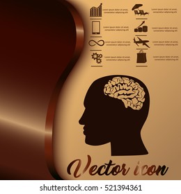 Brain in haed icon