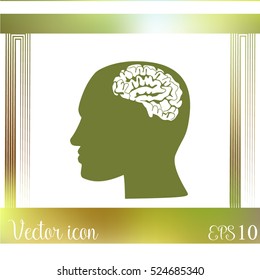 Brain in haed icon
