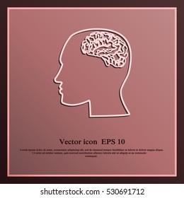 Brain in haed icon
