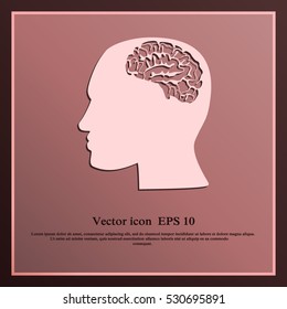 Brain in haed icon