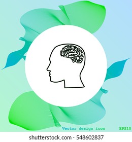 Brain in haed icon