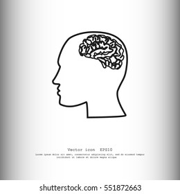 Brain in haed icon