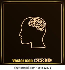 Brain in haed icon
