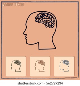 Brain in haed icon