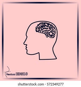 Brain in haed icon