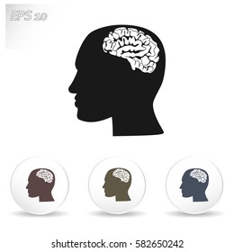 Brain in haed icon