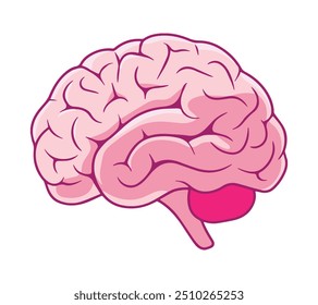 Design de ilustração de objeto de doodle desenhado à mão cerebral