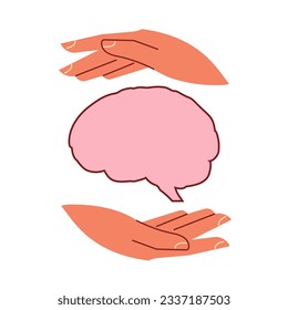 Cerebro y manos arriba y abajo. Atención a la salud cerebral.   