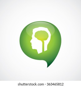 brain head icon, on white background