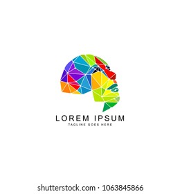 Brain Head Logo Template