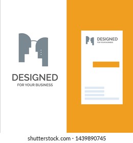 Brain, Head, Mind, Transfer Grey Logo Design and Business Card Template
