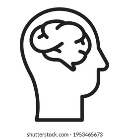 Brain head Vector Icon that can be easily modified or edit