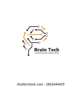 brain head vector illustration design template