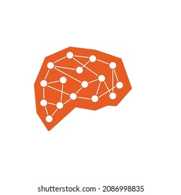 brain head vector illustration design template