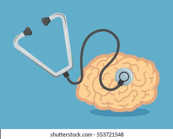 Brain. Health Check.vector Illustration.