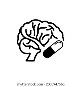 Brain Health Illustration Human Care eps