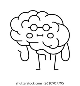 brain health line icon vector. brain health sign. isolated contour symbol black illustration