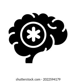 Brain Healthcare Medical, vector graphic Illustration Icon.