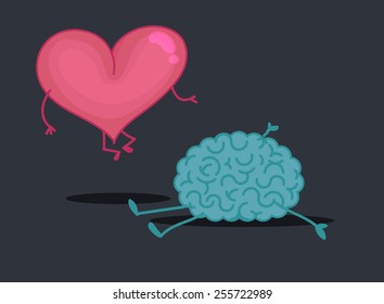 Brain & heart characters: Crime scene